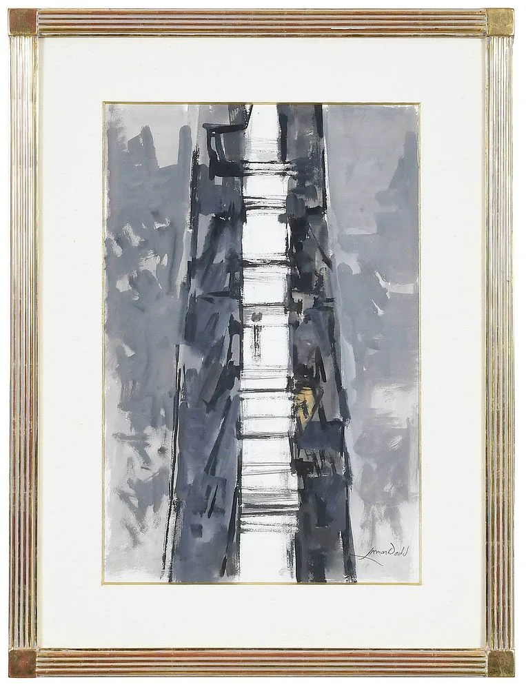 Ready for Launch by Lamar Dodd, watercolor on paper, offered Apr 2022