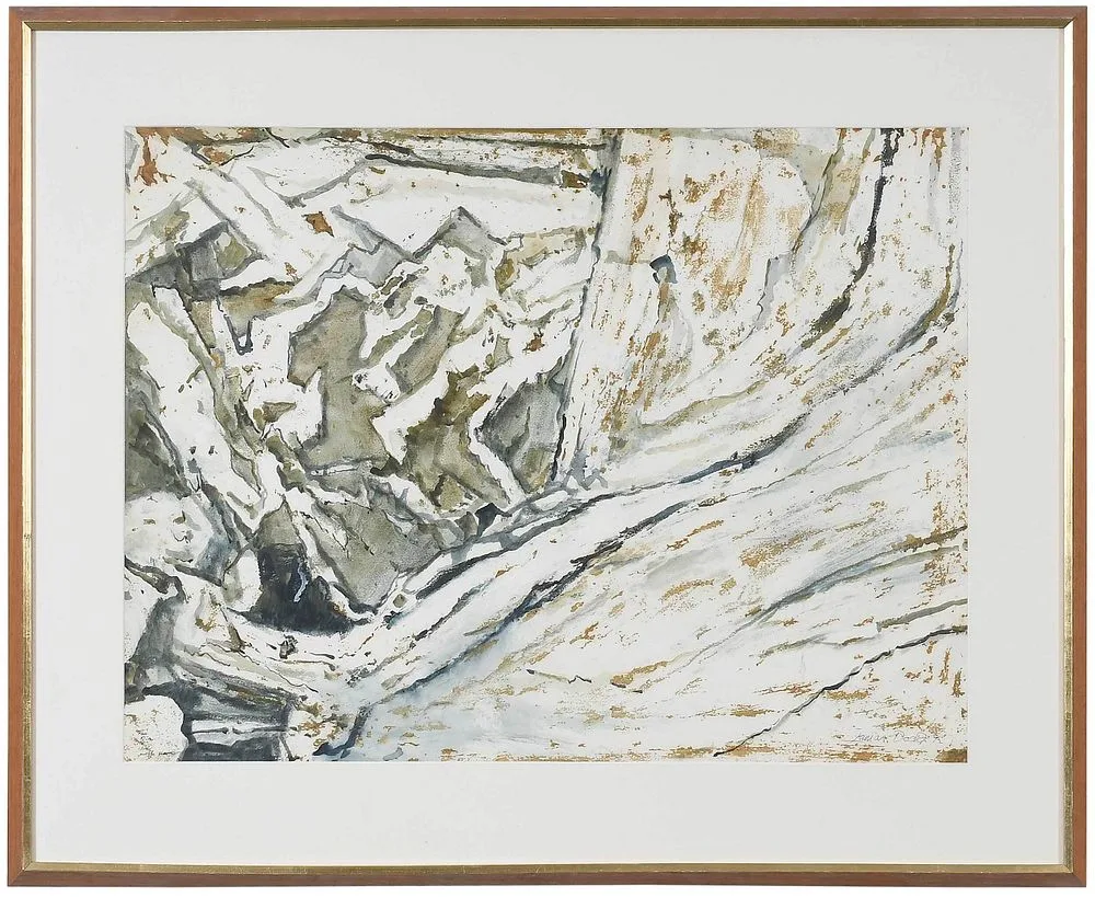 Landscape Abstract by Lamar Dodd, watercolor on paper, sold Apr 2022