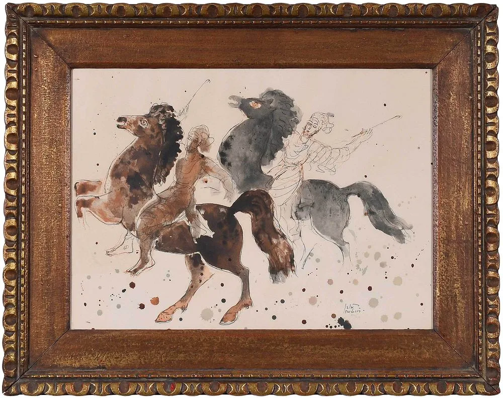 Les cavaliers by Reuven Rubin Lithograph, lithograph, sold Apr 2022