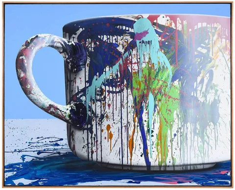 Containers #97 by Oscar Lakeman, 1985, acrylic on canvas, sold Nov 2021