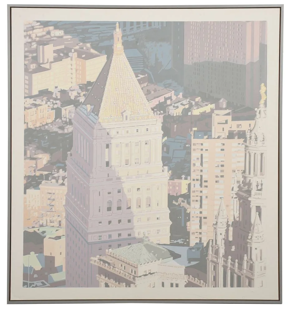 Joseph Konopka, Top of the World Trade Center #2, 1979, acrylic on canvas