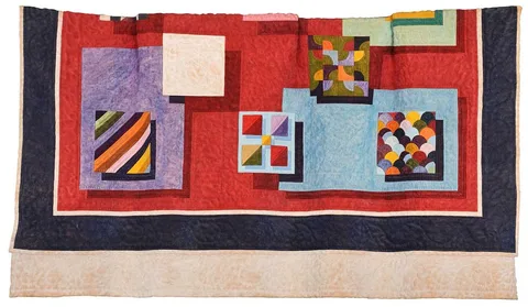 Fraser Smith, Quilted Tallit #1, carved basswood and silk dyes