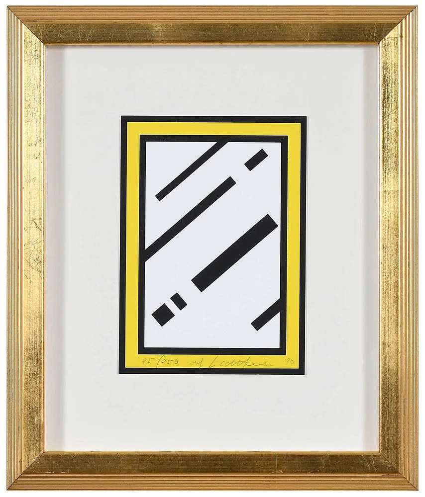 Mirror by Roy Lichtenstein, 1990, serigraph on four ply museum board, sold Nov 2021