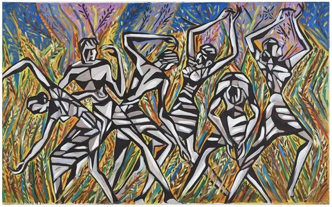 Senaka Senanayake, The Gleaners, 1963, oil on canvas