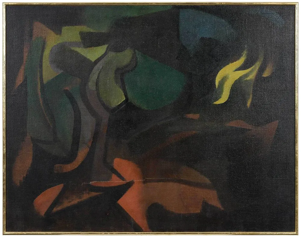 Andr‚ Gustave Beaudin, Untitled, abstract composition, 1930, oil on canvas