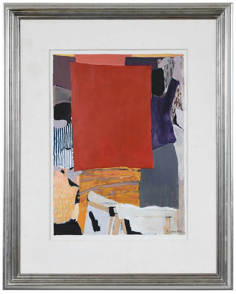 Gabriel Godard, Laveuses, 1974, gouache