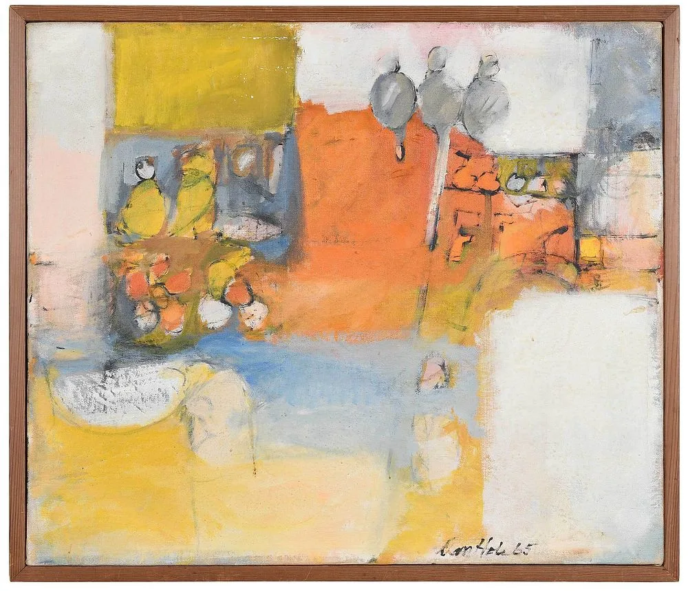 Dan Hele, Market, 1965, oil on canvas