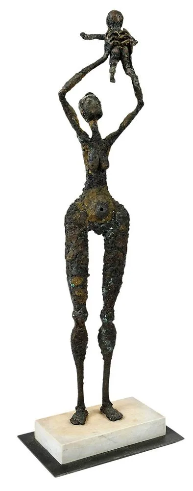 Eldon Dauhausen, Maternity, bronze on marble base