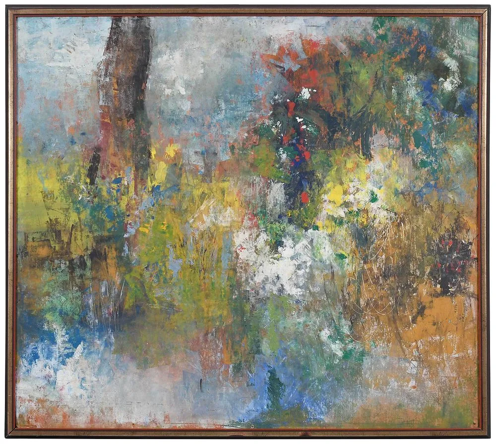 Charles Reddington, Untitled, abstract, oil on paper board