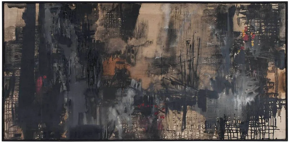 Eugene Bennett, Untitled, abstract composition, oil on canvas