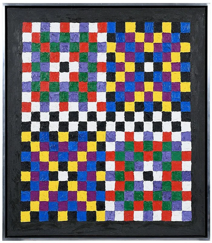 Tun by Alfred Jensen, 1959, oil on canvas, sold Jun 2021