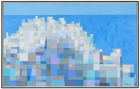 Claude Flynn Howell, Santorini, oil on canvas