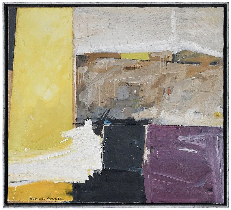 Russell Arnold, Winston Salem, mixed media on canvas