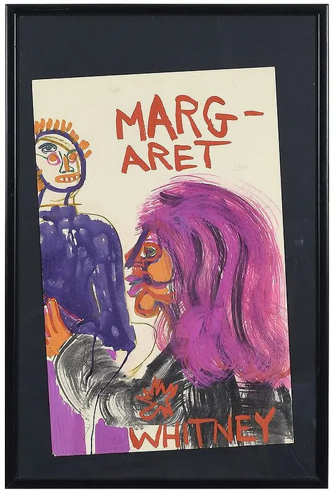 Donald Keith Sultan, Margaret Whitney, tempera on poster board