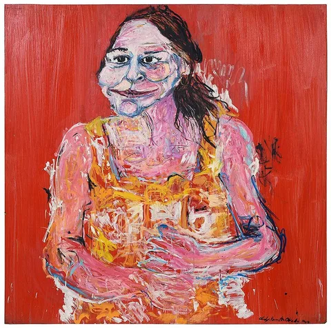 Portrait of Mary Dobbins by Charly Jupiter Hamilton, 1972, oil on Masonite, offered Jun 2021