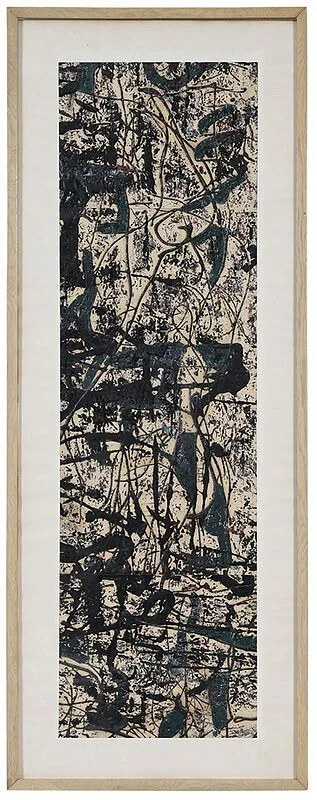 Untitled by Jacques Halpern, enamel on paper, sold Jun 2021