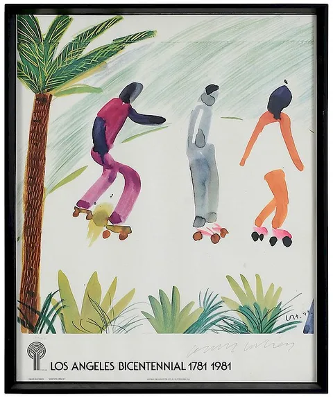 David Hockney, Los Angeles Bicentennial, offset lithograph