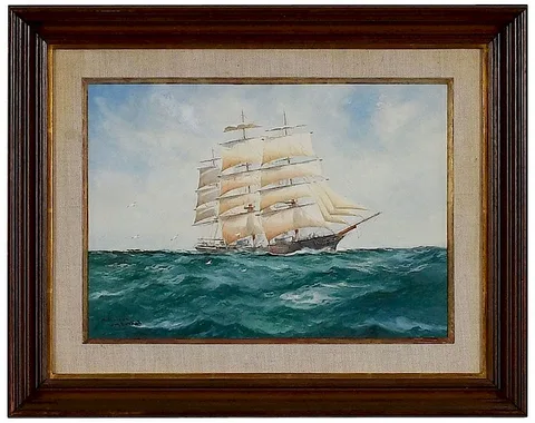 William Minshall Birchall, Mid-Ocean, watercolor and gouache on paper
