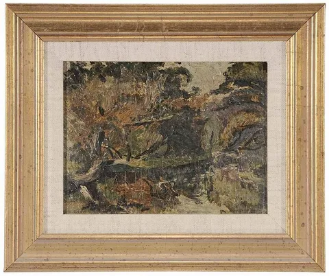Hayley Lever, Woodland, oil on fiberboard