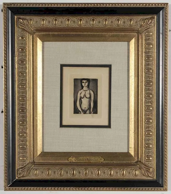 [Nu] by Georges Rouault, 1955, Etching and aaquatint with roulette on wove paper, offered Oct 2016