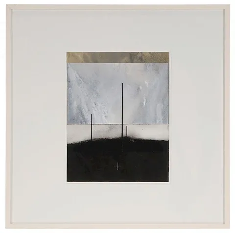 Anamnesis by Dozier Bell, 1989, gouache on paper with collage on paper, sold Sep 2016