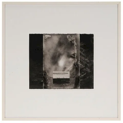 Trace by Dozier Bell, 1989, gouache on paper with collage on paper, sold Sep 2016
