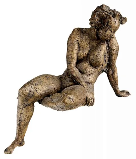 Bärbel Dieckmann, Seated Nude, 1998, bronze