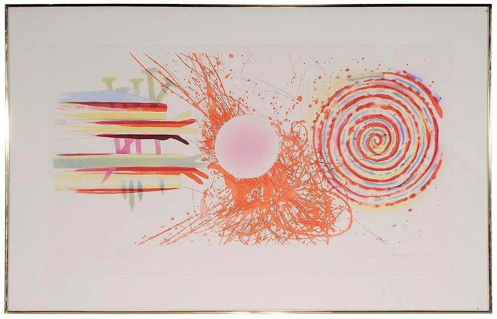 Rouge Pad by James Rosenquist, 1978, etching and aquatint in colors with pochoir on wove paper, sold Sep 2016