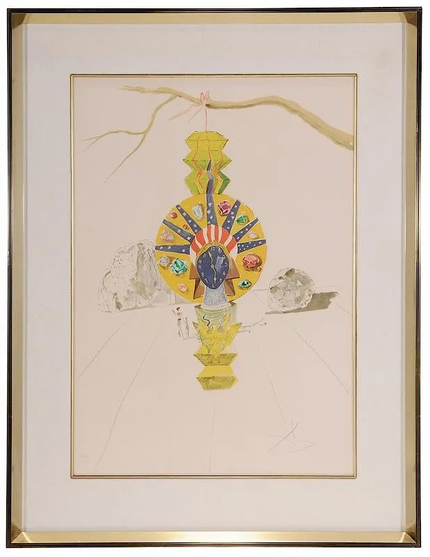 Salvador Dalä, American Clock (Timeless Statue), from the [Time] suite, 1976, lithograph