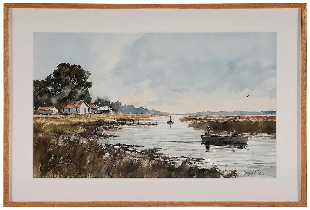 Ray George Ellis, River Man, South Carolina, watercolor on paper