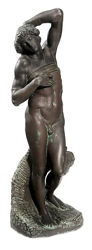 The Dying Slave, 20th century casting by Michelangelo, patinated bronze, sold Jan 2016