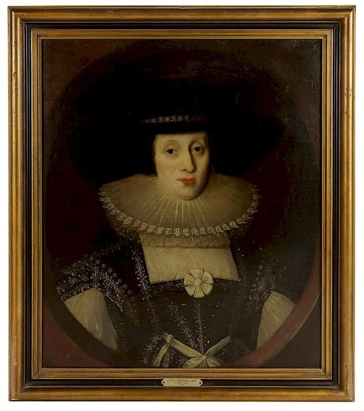 Gilbert Jackson, Portrait of a Lady in a Ruff Collar and Wide-Brimmed Cavalier Hat, circa 1631, oil on canvas
