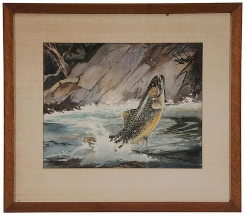 William J. Schaldach, Brook Trout, watercolor on paper