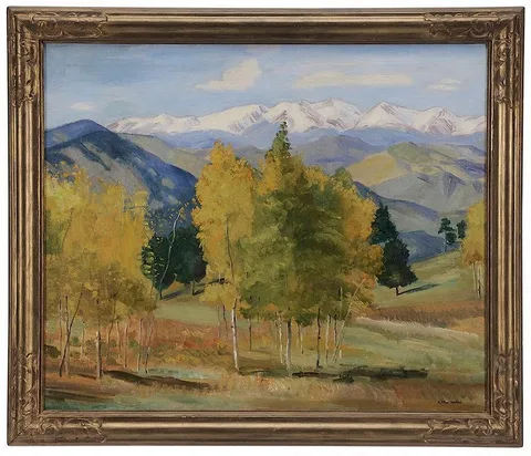 Alfred James Wands, Autumn Along the Mummy Range, Colorado, oil on canvas