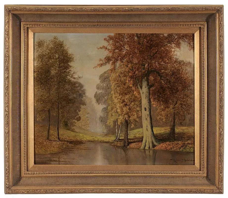 Autumn Landscape by Robert William Wood, oil on canvas board, sold Sep 2015