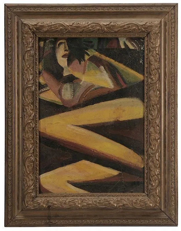 Hari Harry Kidd, Reclining Figure, oil on canvas