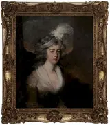 Portrait of Miss Frances Patten (born 1766), fourth daughter of Thomas Patten Esq. of Barck Hall, County Lancaster & High Sheriff, Brunk Auctions 2015
