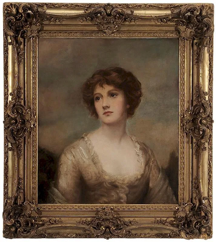 John Hanson Walker, Portrait of Woman Looking Right, oil on canvas