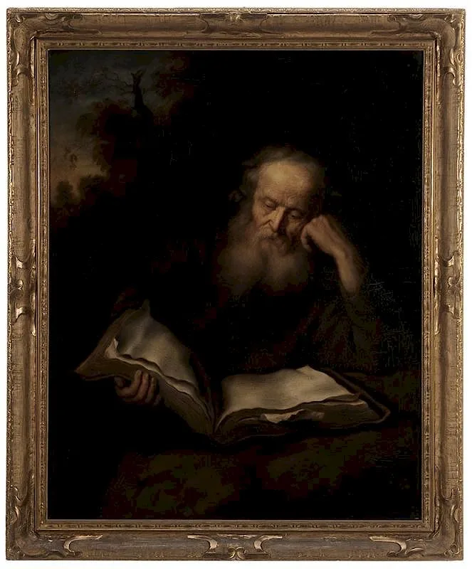 Edmund Tschaplowitz, St. Jerome in the Wilderness, oil on canvas