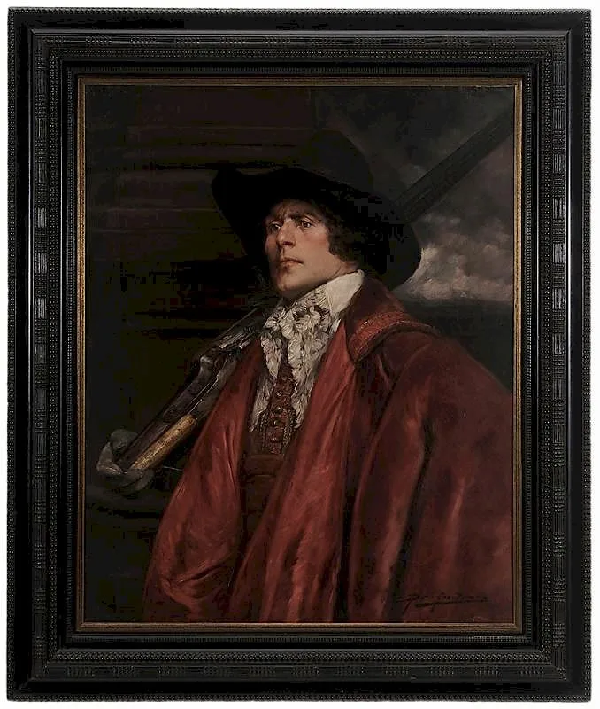 Cavalier with Shouldered Gun by Alex de Andreis, oil on canvas, sold Sep 2015