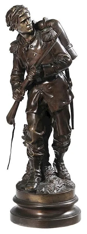 Infantryman by Mathurin Moreau, patinated bronze, sold Sep 2015