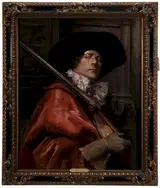 Alex de Andreis, Cavalier in Red, holding a gun