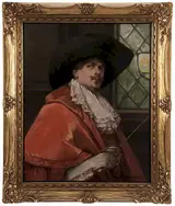 Alex de Andreis, Portrail of a Cavalier Holding a Sword