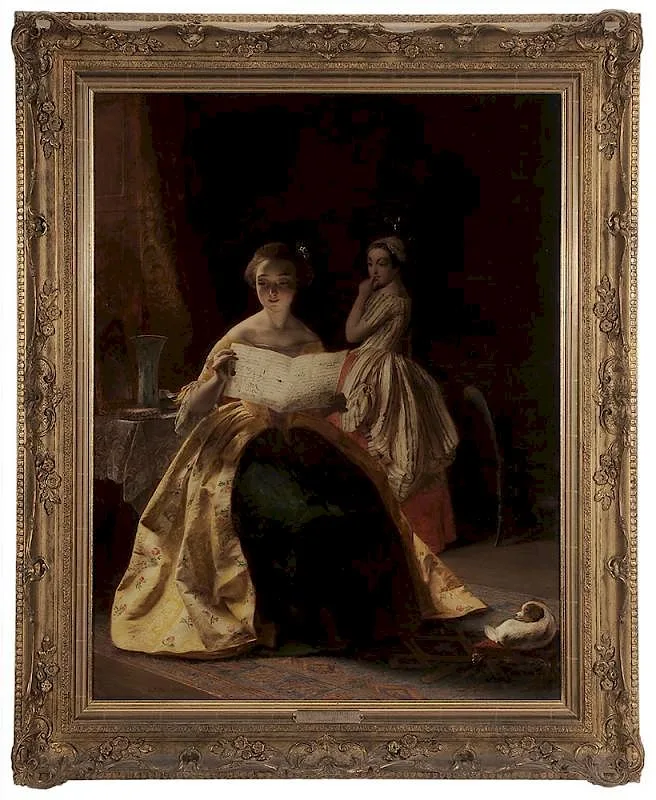Charles Lees, The Love Letter, oil on canvas