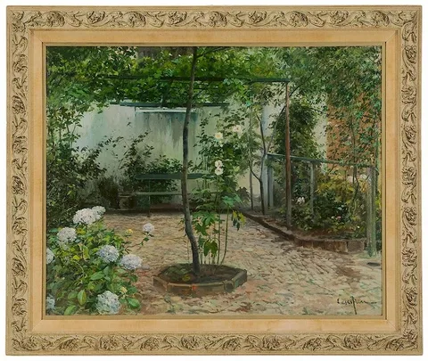Eliseo Meifrén y Roig, The Cloister of St. Geronimo, oil on canvas