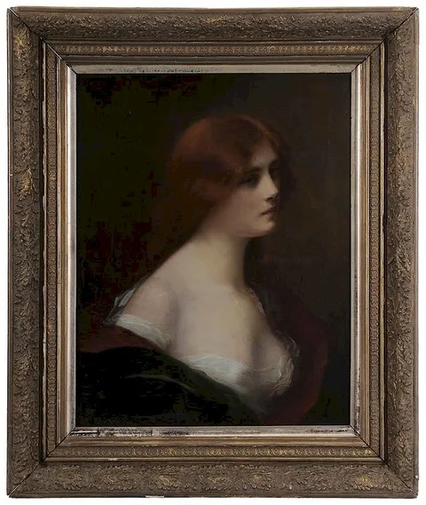 Jean-Jacques Henner, Portrait of Woman with Red Hair, oil on canvas