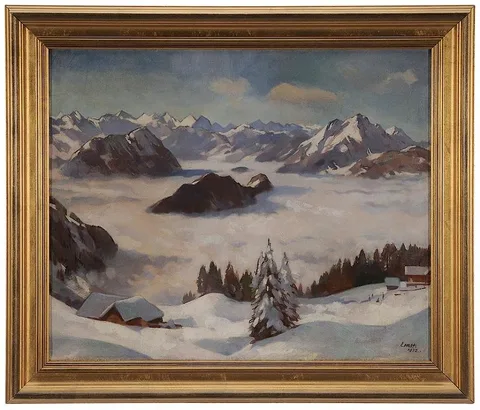 Otto Ernst, View of the Stanserhorn, Switzerland, oil on canvas