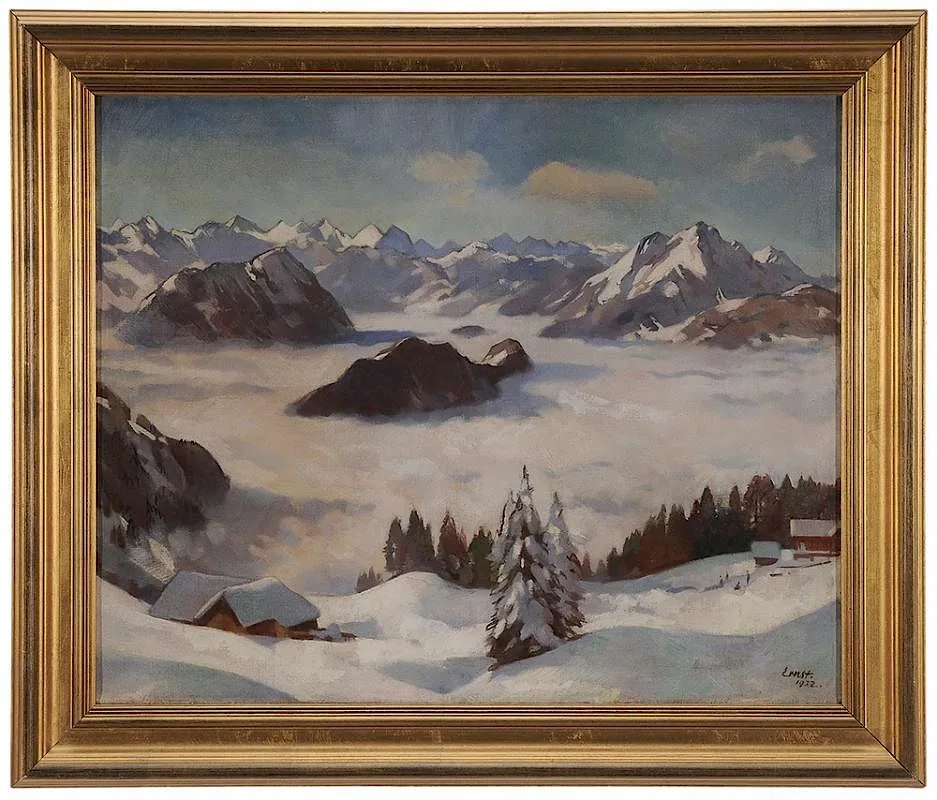 Otto Ernst, View of the Stanserhorn, Switzerland, oil on canvas