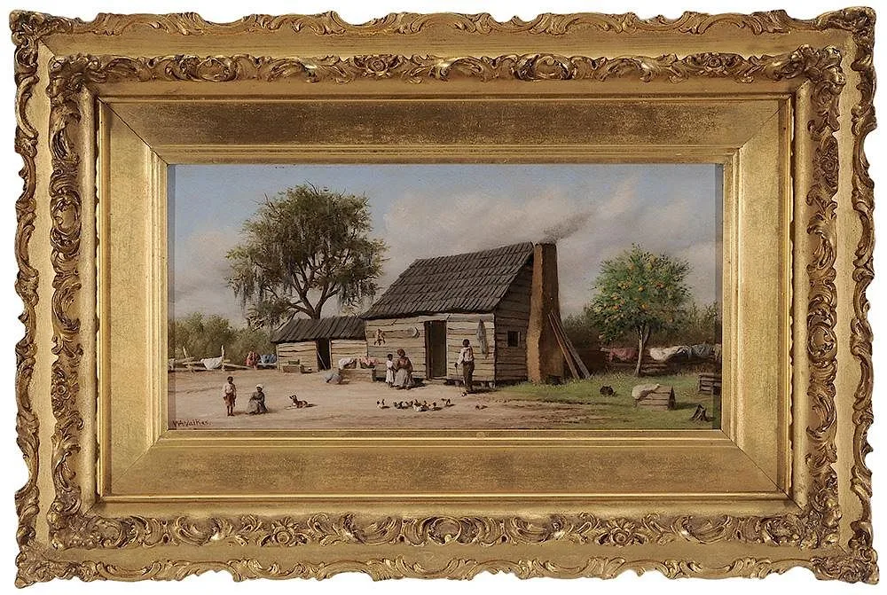 Cabin Scene in Florida by William Aiken Walker, oil on artist board, sold Sep 2015