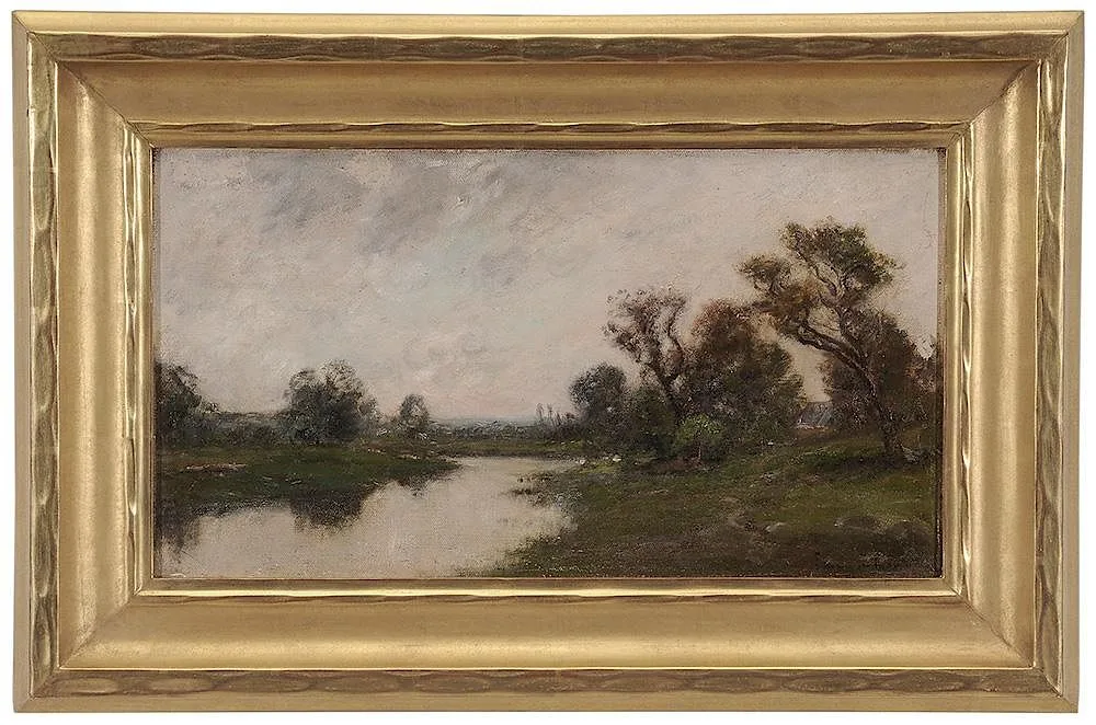 River Landscape by Edward Gay, oil on canvas, sold Sep 2015